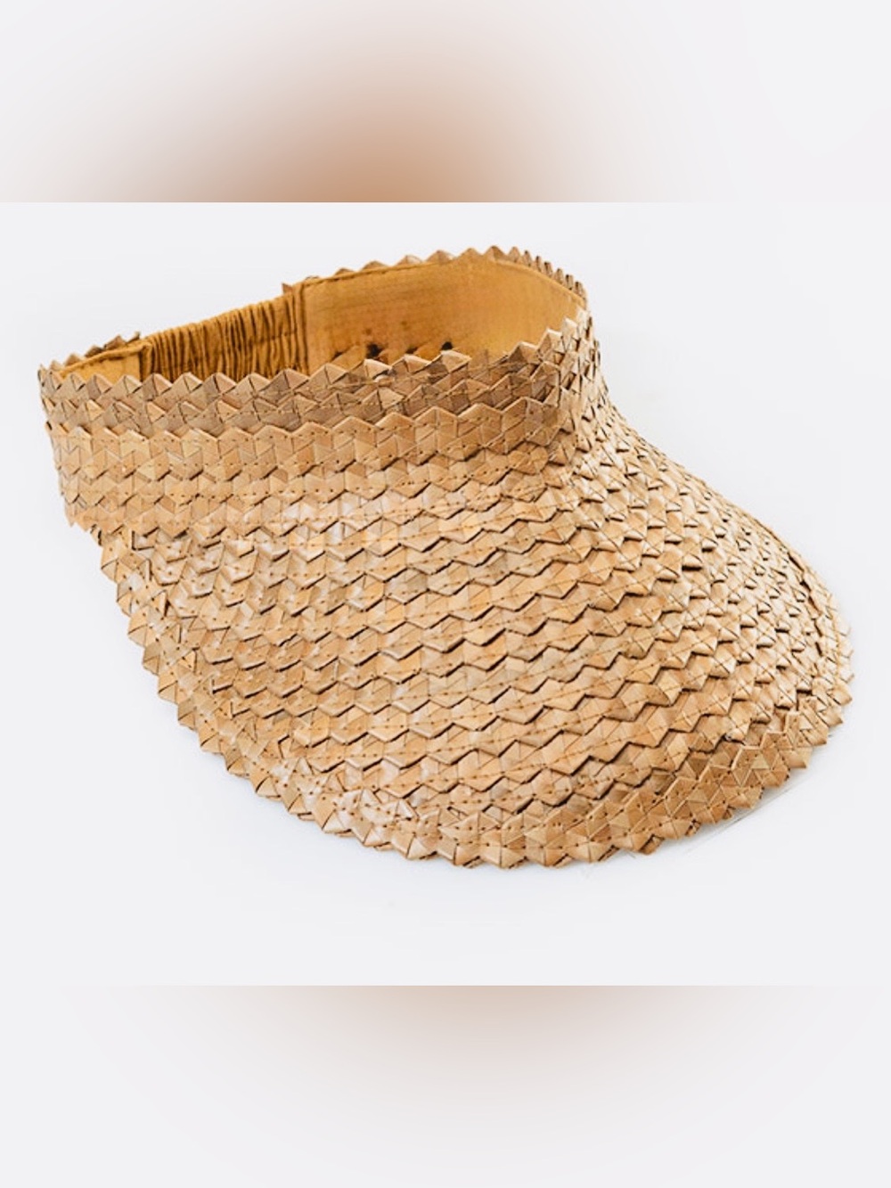 Beach Riot Natural Capri Straw Visor - Cream Straw